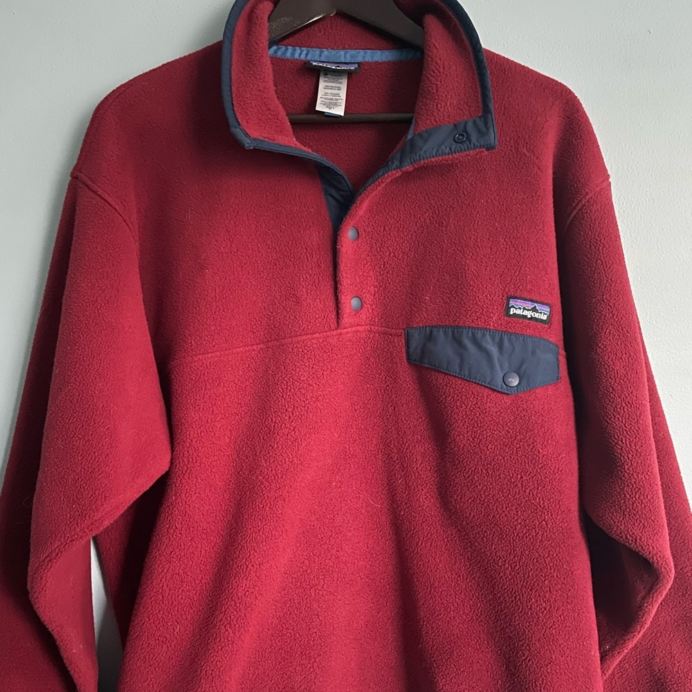 Men’s Red Patagonia Fleece Pullover size Medium